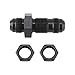 -3 AN Aluminum Straight Bulkhead Fitting Kit - Black