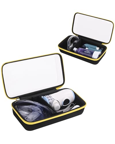 Image of Asthma Inhaler Case Portable Nebulizer and Spacer Storage for All Models of Inhalers- Travel Carrying Case for Masks, Inhaler Holder (TRANSPARENT)