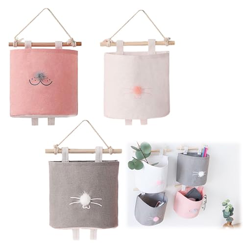 Hängende Aufbewahrungstasche Leinen Wandmontage Aufbewahrung Hängend...
