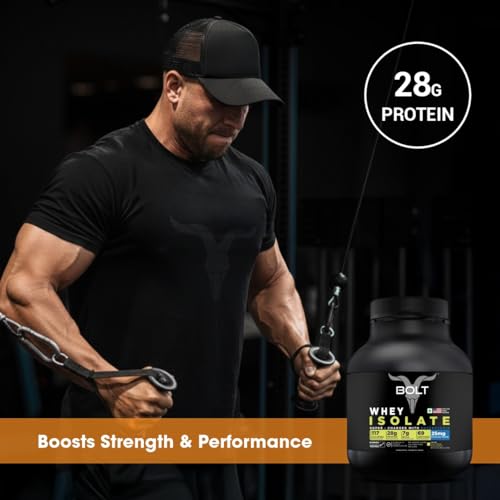 Image of Bolt 100% Whey Isolate Powder | 28g Protein Per Scoop, 7G BCAA | Irani Saffron Pistachio | 69 Servings | 5lb,2.268kg | Muscle Recovery | Lean Muscle Support | Fast Absorption | Gluten-Free | Easy to Digest