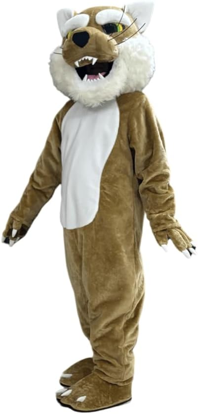 Authentic Brown Bobcat Mascot Costume for Sports and Entertainment