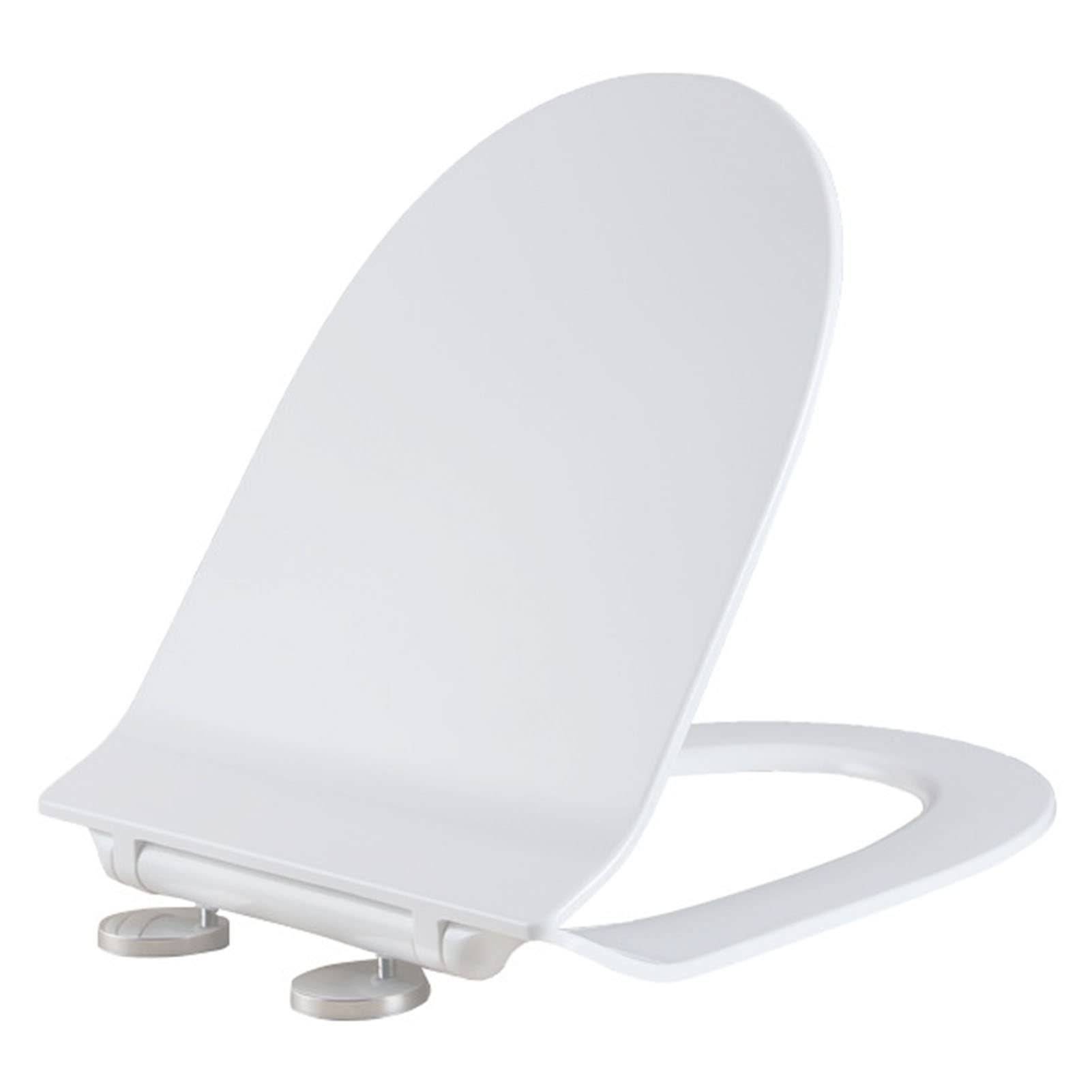 Dxpsxjl One Color Extended, Toilet Seat, Quiet Plastic Pp Closed Never Loosen, Home Hotel Hospital School School Office White, Adjustable, Lightweight, Durable, Portable, User-Friendly, Elongated, Slow