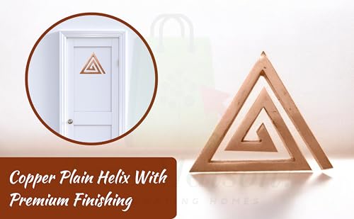 Image of Copper Plain Helix | 4 Inch |Energy Booster Vastu Remedy| Vastu Helix Remedy for Zone Correction |Zonal Placement - SE | Pack of 3