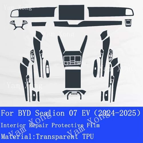 Lámina y película protectora de TPU para caja de cambios de coche interior BYD Sealion 07 EV 4