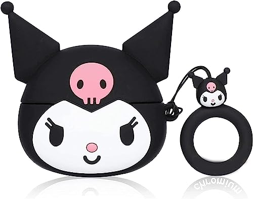 Image of New Cute Soft Silicone Case Compatible with Apple AirPods 4 Generation (2024) Full 360 Protection Dust-Proof Shockproof Case Cover with Hook (Cover Only) (Kurami)
