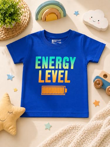Image of BODYCARE Kids Inafant Placement Print Boys Round Neck Half Sleeves Cotton T-Shirt | Skin Friendly Regular Fit | Soft Breathable Fabric Comfortable & Durability | Pack of 1 | Mustard | Age 6-12 Months