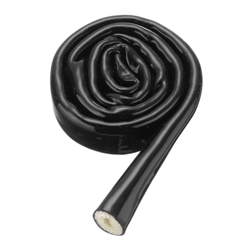 Image of MECCANIXITY 1 /5 inch ID 1.6ft Heat Shielded Fire Sleeve Silicone Coated Fiberglass Tape, for Automotive Hose Lines Wires Electrical Wiring, Black