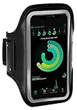 ONEFLOW Sportarmband Handy kompatibel mit iPhone 5s / 5 / SE (2016) Armtasche Fitness Armband Sport Laufarmband Outdoor Handyhülle Joggen Arm Halterung Smartphone Handytasche, Schwarz