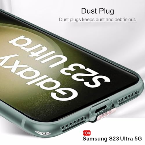Image of TheGiftKart Back Cover Soft Case for Samsung Galaxy S23 Ultra 5G | Best Camera Protection | Inbuilt Dust Plugs & Anti-Slip Grip | Ultra Clear Slim Back Cover Case (Silicone, Transparent)