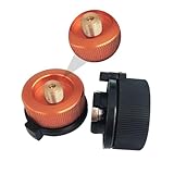Gogogmee Adaptador de Tanque de Gas Portátil para Camping Convertidor de para Hornillo Adaptador Resistente Pequeño y Compatible con Bombonas de Gas de Camping Color Color Aleatorio