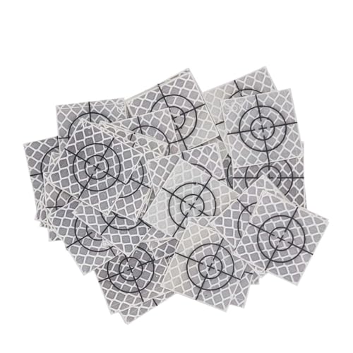 GHZHANG 100pcs Reflector Sheet 30 x 30 mm (30x30) Reflective tape target for total station, Silver Retro Reflective Target