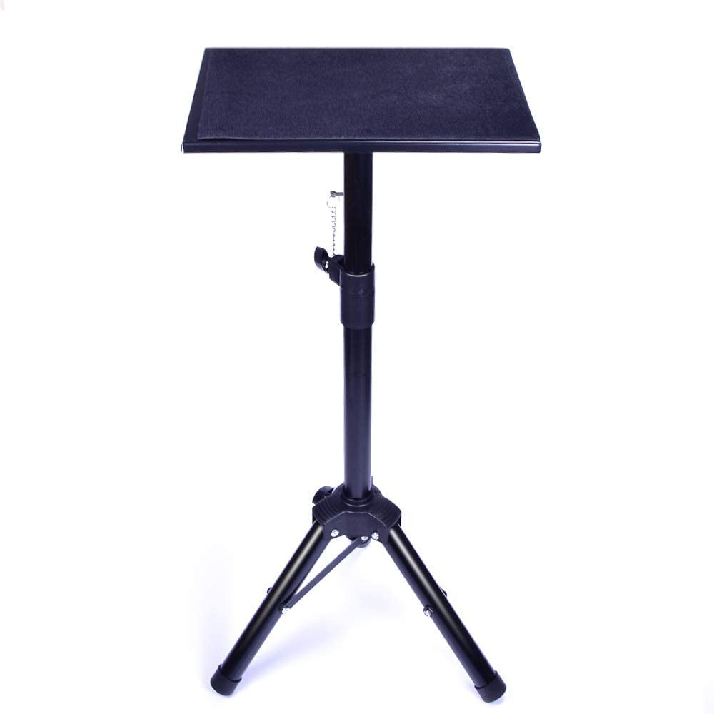 MOMOMAGE Metal Black Tripod Magic Table Magic Tricks Magician's Table Stage Close up Street Accessories Height Adjustable Easy to Carry