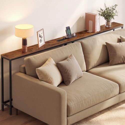 Image of VASAGLE 78.8 inch Console Table, Narrow Behind Couch Table with Outlet
