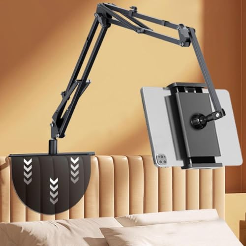 Image of SHOPEE Adjustable Mobile & Tablet Holder for Bed & Desk | 360 Long Arm Gooseneck Clamp Stand | Hands-Free Phone Stand for Video Watching, Online Classes & Recording