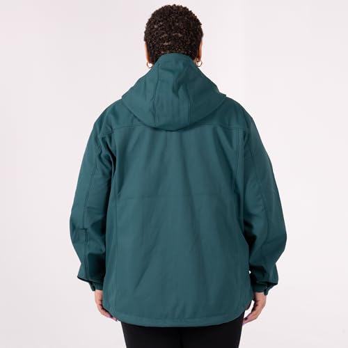 Women's Plus Size Soft Shell Golf Jacket 1X-6X Micro Fleece Spring Fall Hiking Coat2