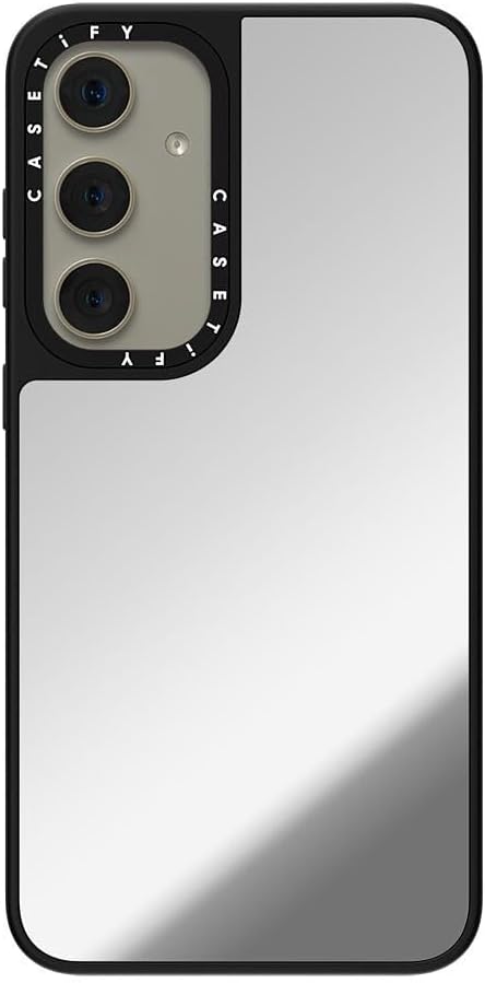 CASETiFY Mirror Galaxy S24+ Case - Silver on Black
