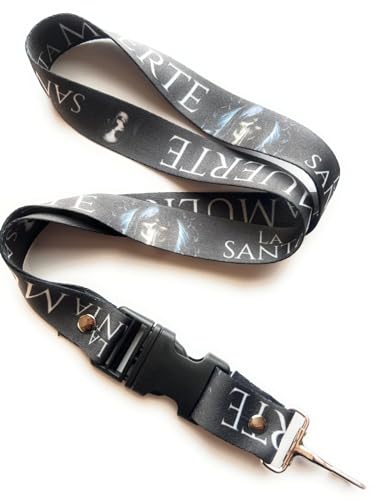 Santa Muerte Keychain Lanyard