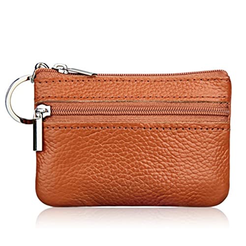 Damen Geldbörse aus echtem Leder für Damen, Geldbörsen, mit Reißverschluss, Münzbörsen, Kinderaufbewahrung, Taschen (braun), mehrfarbig, Modisch Cover