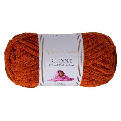 Utopia Crafts Cuddle Super Chunky Chenille Yarn Caramel, 100g 60m Ball, Fluffy, Soft & Easy to Use - Image 2