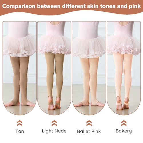 Zando Girls Stirrup Tights for Ballet, Gymnastics & School Dance, 3-15 Years4