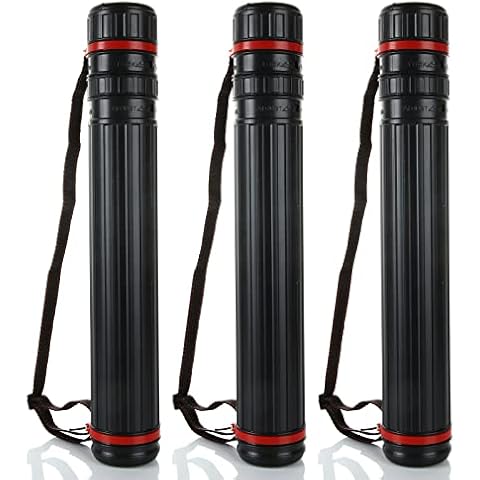 FVIEXE 3PCS Poster Tube Expand from 17.5 to 28 Inch, Small Poster Tube with Strap, Art & Poster Storage Transport Tubes, Round Poster Holder Tube Cases, Carry Document, Blueprint, Drawing and Artwork Cover