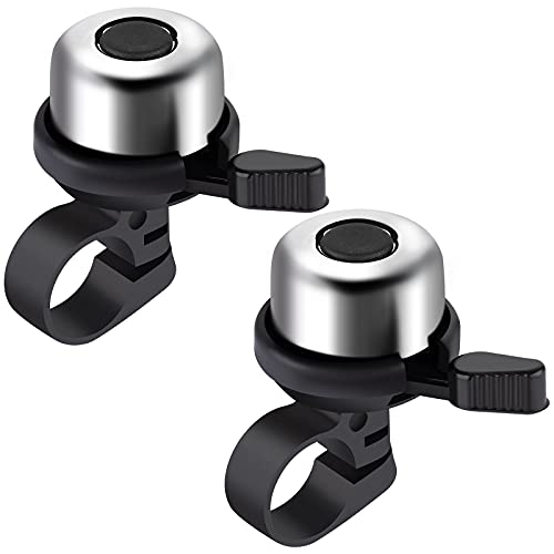 Favoto Bike Bell 2PCS Bicycle Bell Classic Brass Material for Kids Adults Boys Girls Crisp Clear Melodious Sound Universal for Bike Beam of Mountain Bikes, Road Bikes, Convertible Bikes, Cruiser, etc