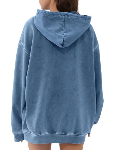 FAIABLE Womens Mens Acid Wash Hoodie Oversized Vintage Fleece Hoodies Heavyweight Distress Washed Sweatshirt for Couple 20254