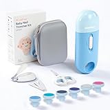 Momfree Baby Nail File Electric, 4-in-1 Baby Nail Trimmer Electric with Storage Case & Night Light for Newborn/Infant/Toddler/Kids, Nail Clipper/Scissor Nail Care Set for Toenails and Fingernails
