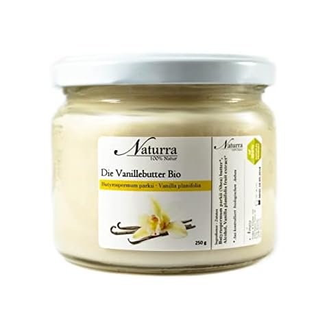 Naturra Bio Sheabutter 250g desodoriert mit Bio-Vanille Extrakt Indisch ätherisches Öl Wellnessöl Körperöl Aromatherapie Naturkosmetik Deiner Wahl Cover