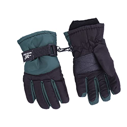Kangnice Luvas de inverno para neve, luvas de esqui para crianças à prova d'água, luvas de esqui pa