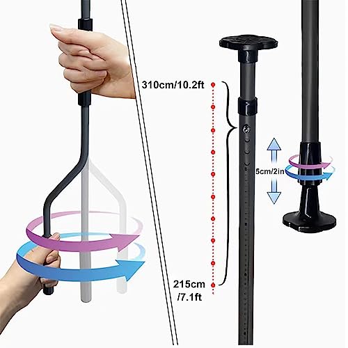 Store banne rétractable 250 cm sans perçage pour balcon et extérieur étanche - 6