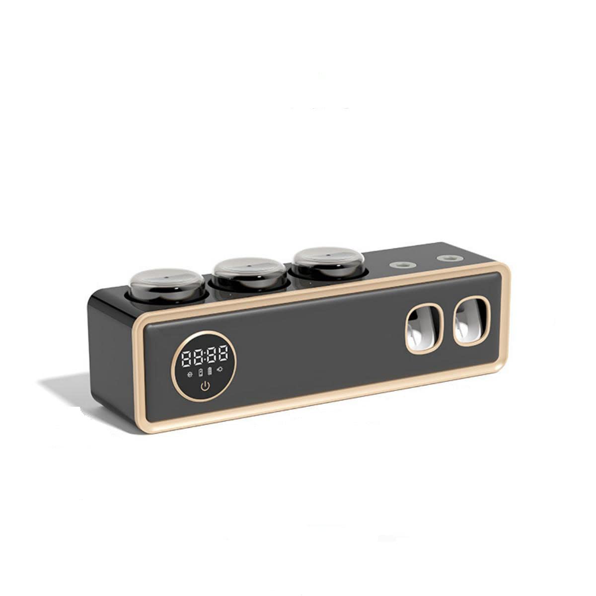 LANMOU Dispensador Automático Pasta Dientes, Soporte para Cepillo de Dientes montado en la Pared Dispensador de Pasta de Dientes automático Porta Cepillo de Dientes Esterilizador de cepillo dientes UV