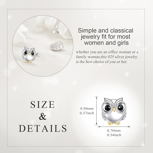 Duck/Dog/Penguin/Chicken/Highland Cow/Ladybug/Crab/Bee/Owl/Octopus/Bat/Dragonfly/Dinosaur Earrings 925 Sterling Silver Paw Print Stud Earrings Cute Animal Jewelry Gifts For Women Friend2