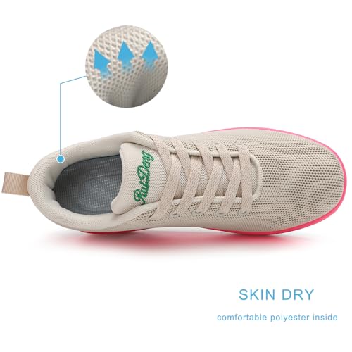 Image of RUIDENG Platform Sneakers for Women Air Cushion | Walking Shoes Women Comfortable All Day | Thick Rocker Bottom