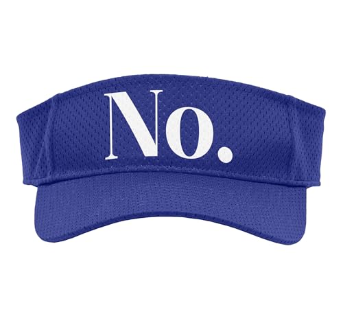 Minimalist No Statement Word Ironic Negative Bold Mood Sport Sun Visor, Adult, One Size, Purple