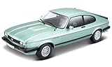  Bburago Diecast BBU18-21093GREEN kompatibel mit Ford Capri MK III 2.8 Injection, metallic-hellgrün, 1982, 1:24, Fertigmodell