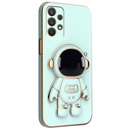 Image of for Samsung Galaxy A73 5G Case Cute 3D Astronaut Stand Design Camera Protection Shockproof Soft Back Cover (for Samsung Galaxy A73 5G, Mint)
