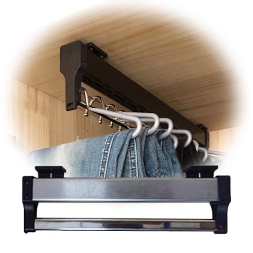 Barra de armario extensible de 442mm y riel extractor LWX 2