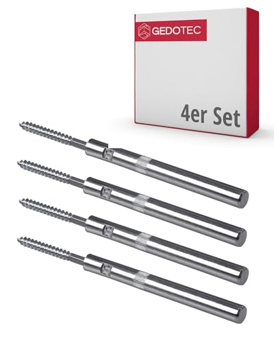 Gedotec Tablarträger Regal-Halterung | 4 Stück Regalhalterung unsichtbar mit Tragkraft 40 kg | COMPACT MINI | Regalträger aus Stahl - Fachboden-Träger für Wand-Montage | Schwerlast Regalhalter