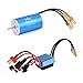KingVal Replacement 2445 3000KV Sensorless Brushless Motor Shaft Diameter 2.3mm with 35A Brushless ESC Combo Compatible with 1/16 RC Car
