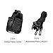 MECCANIXITY Multi-Function Black MSC-20B Nylon Bag Pouch Case Two Way Radio Transceiver Walkie Talkie Pouch Pack of 2