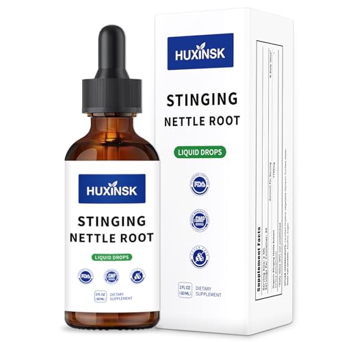 HUXINSK Nettle Root Liquid Drops Extract | Organic Urtica Dioica Complex | Alcohol-Free 60ml Vegan Tincture