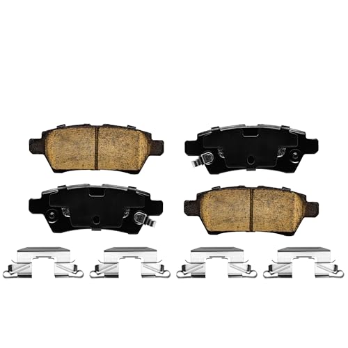 Image of Detroit Axle - Rear Ceramic Brake Pads w /Hardware Replacement for Nissan Pathfinder - 2pc Set