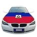 Haiti Car Hood Cover, Flag 4x5ft Car Bonnet Banner, Universal Fit, Elastic Polyester, Stretchable, Patriotic Automotive Hood Covers, Haitian Patriot Gifts
