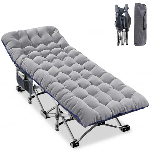 ABORON Camping Cot for Adults, Folding Sleeping Cot with Mat...
