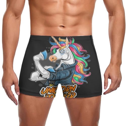 Swim briefs licorne rock homme boxer trunks natation