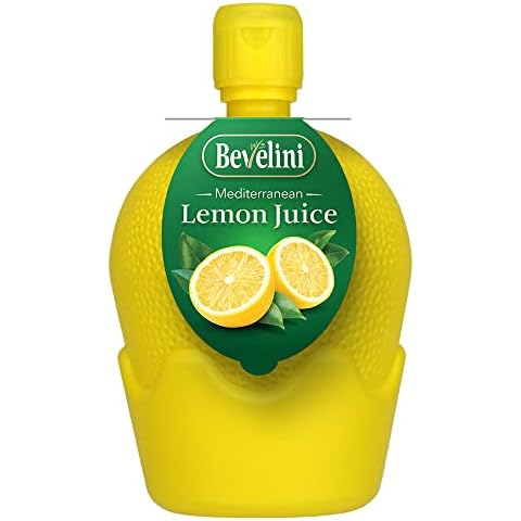 Bevelini Mediterranean 100% Pure Lemon Juice Squeezy Bottle, 200ml (Pack of 12). Cute Bottle. Perfect for Tacos, Drinks, Sauces, Salad Dressings Cover