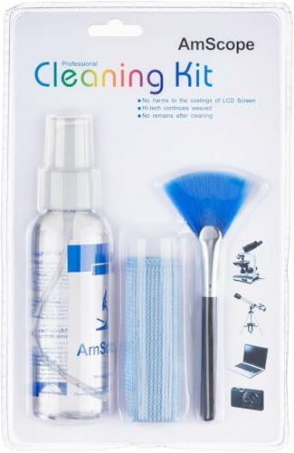 AmScope CK-I 3 en 1 LCD Kit de nettoyage professionnel pour ordinateur portable, TV, Moniteur et objectif caméra