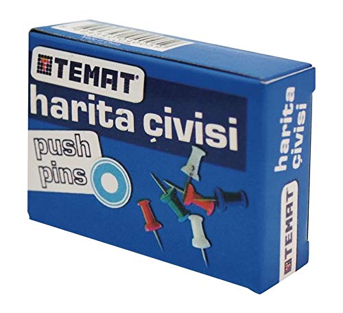 180 renkli harita çivisi