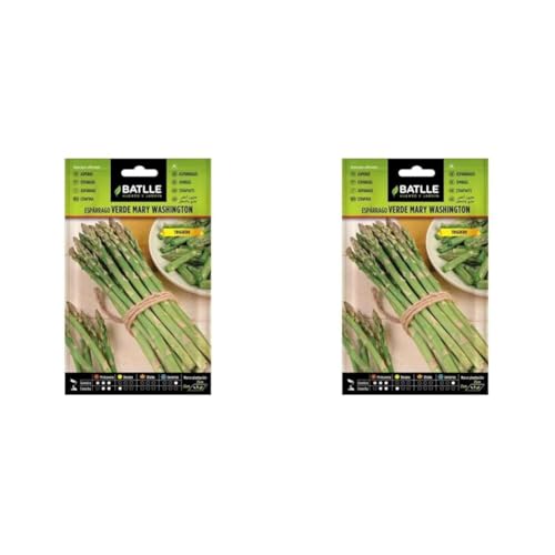 Battle - Semi Ortaggi Asparagi Verdi Mary Washington (120-180 Semi) (Confezione da 2)